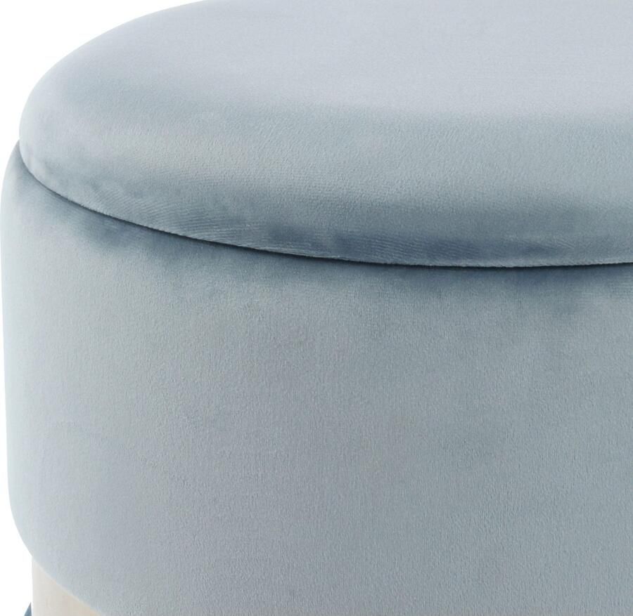 Kayoom Hocker met bergruimte Kruk Zora 125 2-delige set fluweelzachte stof bekleding ronde elegante vorm (set 2 stuks)