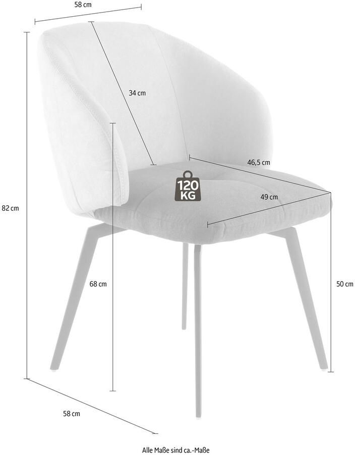 Kayoom Kuipstoel Stoel Carol 225 decoratieve stoel in retro-look tweekleurig ontworpen (1 stuk)