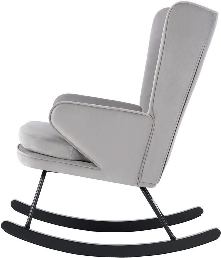 Kayoom Schommelstoel Melorie 125 metalen frame met houten slede Schommelstoel decoratieve knopen metalen frame met houten slede (1 stuk)