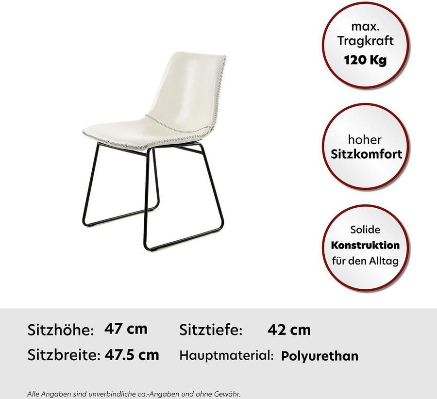Kayoom Stoel Caila 110 2-delige set eetkamerstoel in robuuste uitvoering onderhoudsvriendelijk modern duurzaam integreerbaar in elke woonstijl (set 2 stuks)