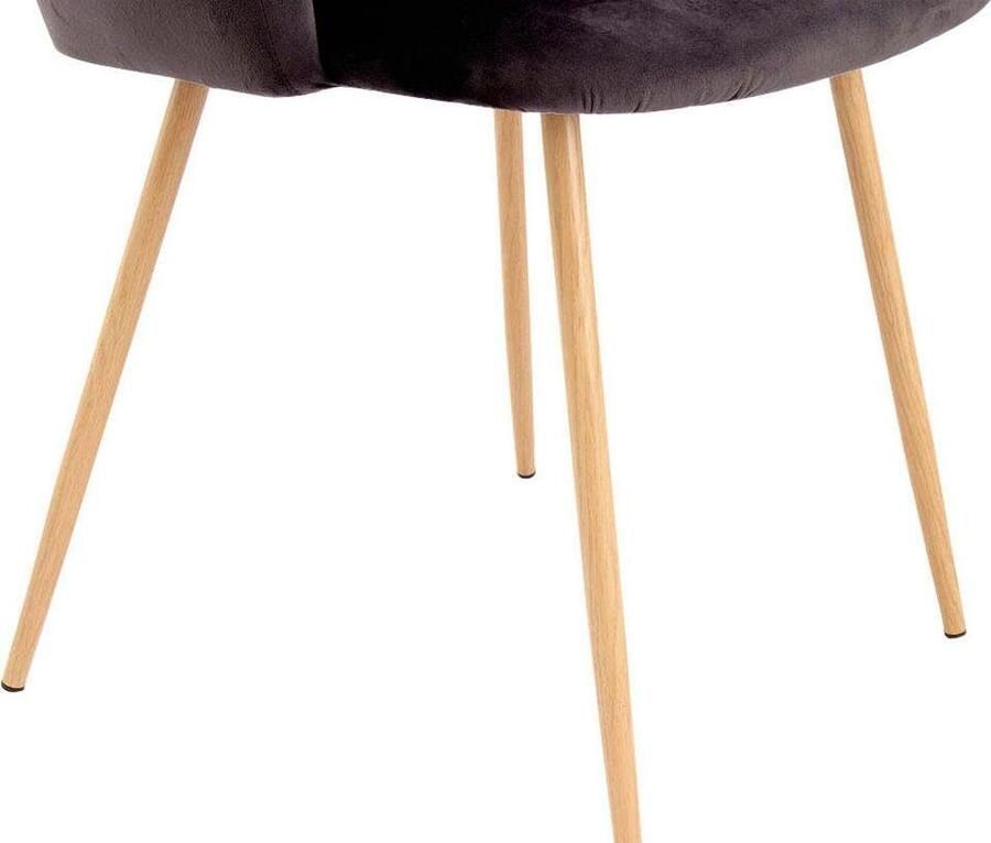 Kayoom Stoel Celina 110 2-pack grijs fluweelzachte bekleding in moderne kleurstelling (set 2 stuks)