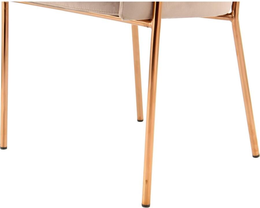 Kayoom Stoel Corey 125 comfortabele stoel trendy retro-look fluweelzachte bekleding onderhoudsvriendelijk zeer gezellig trendy retro-look (1 stuk)