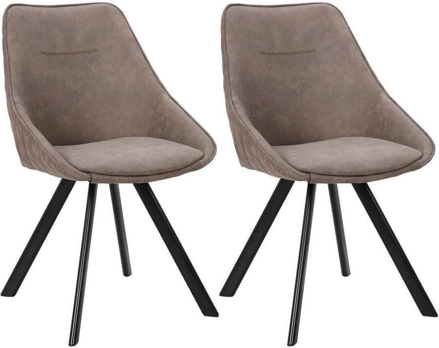 Kayoom Stoel Cowboy 110 2-delige set eetkamerstoel met aangenaam gewatteerde rug en zitting (set 2 stuks)