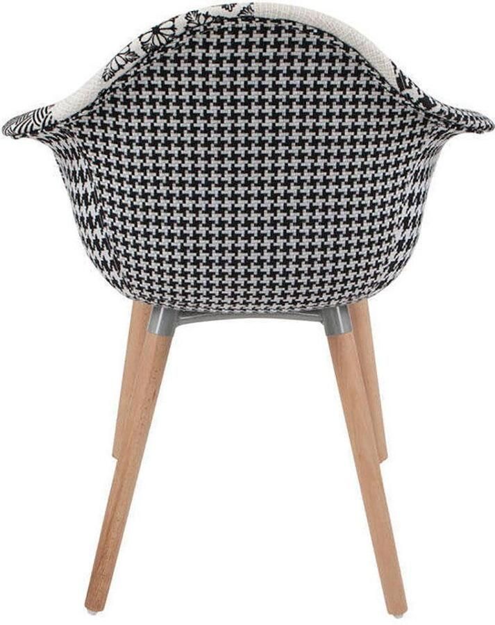 Kayoom Stoel Dave 110 2-delige set Multi comfortabele stoel met patchworkpatroon stijlvol elegant elegante natuurlijk houten poten aantrekkelijke kleurcombinatie (set 2 stuks)