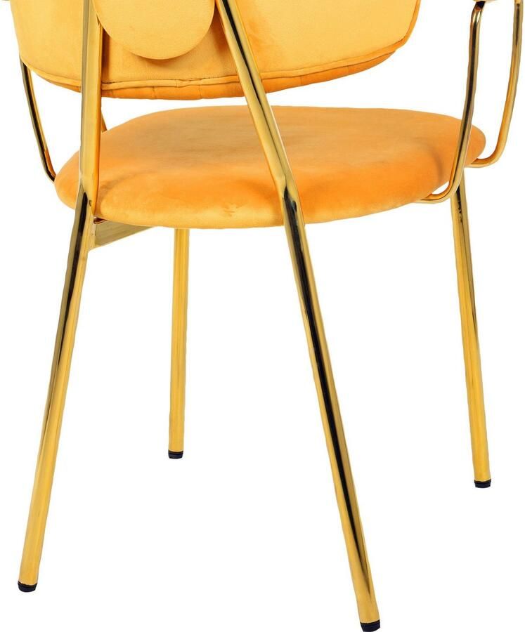 Kayoom Stoel met 4 poten Stoel Kian 225 2-delige set frame van RVS rugkussen (set 2 stuks)