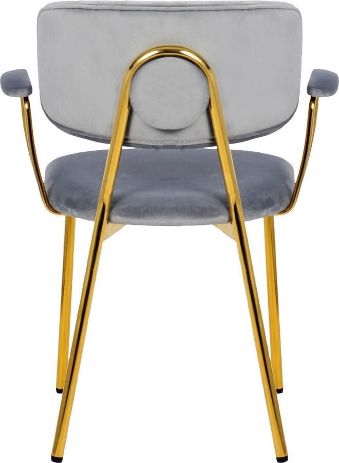 Kayoom Stoel met 4 poten Stoel Kian 225 2-delige set frame van RVS rugkussen (set 2 stuks)