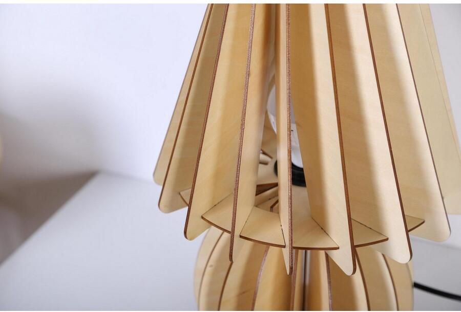 Kayoom Tafellamp Gino hout modern veelzijdig combineerbaar (1 stuk)