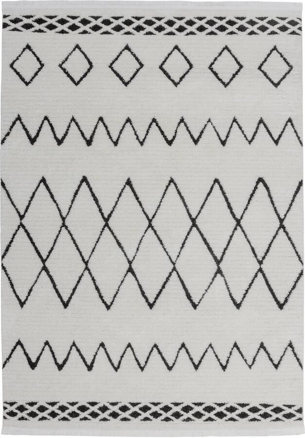 Kayoom Vloerkleed Agadir 310 trendy etno-stijl zoals met de hand geschilderde patronen met franjes