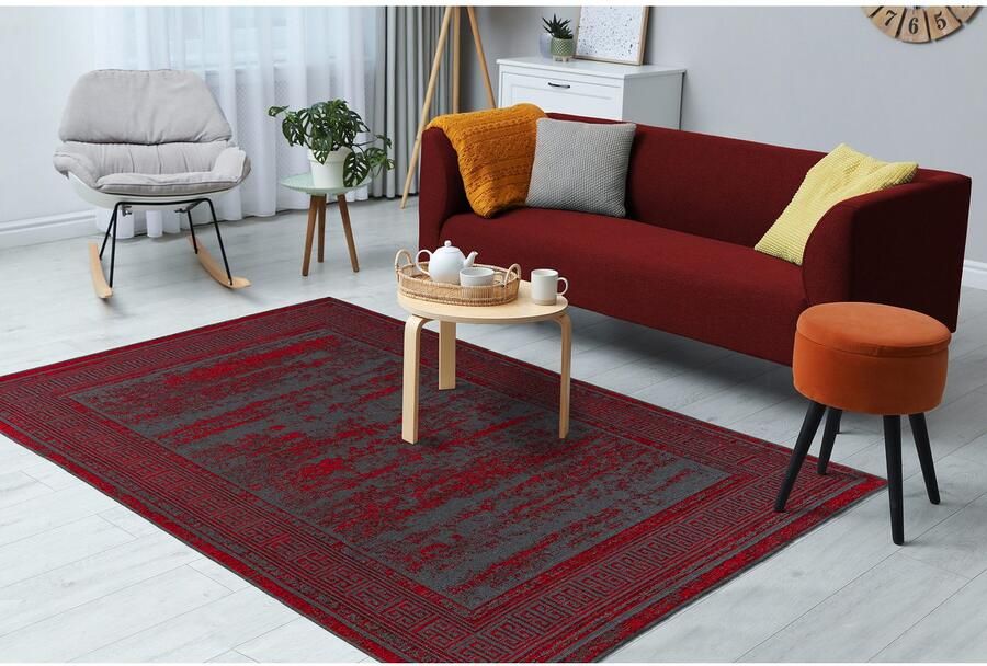 Kayoom Vloerkleed Kalea 325 Vlakweefsel tapijt met reliëfontwerp used-look moderne kleuren