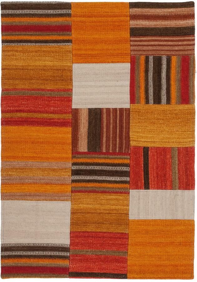Kayoom Vloerkleed Radical 210 Handgeweven jacquard-kilim hoogwaardige materiaalcombinatie