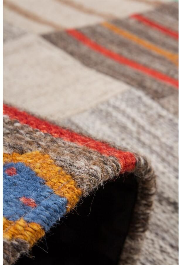 Kayoom Vloerkleed Radical 220 Handgeweven jacquard-kilim hoogwaardige materiaalcombinatie