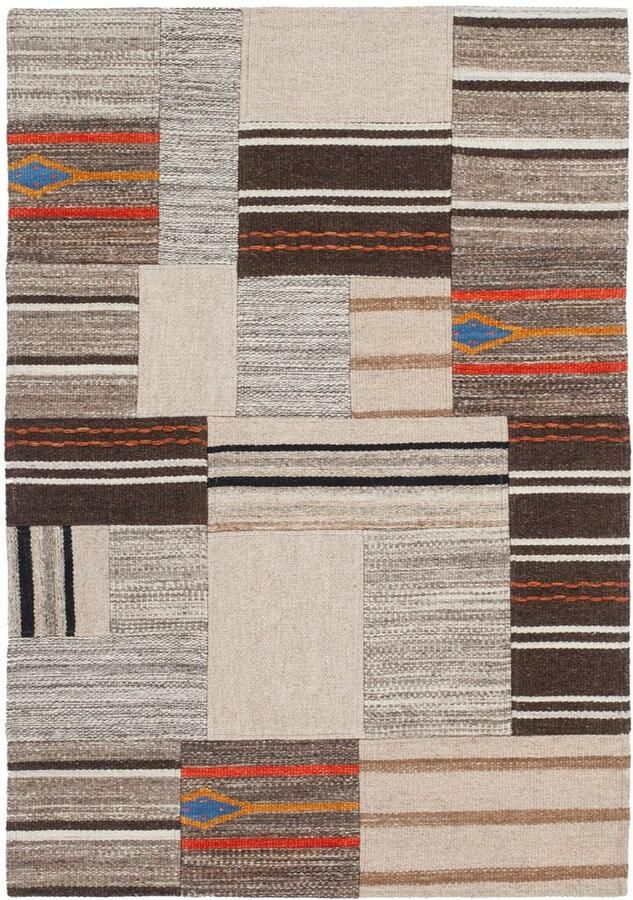 Kayoom Vloerkleed Radical 220 Handgeweven jacquard-kilim hoogwaardige materiaalcombinatie