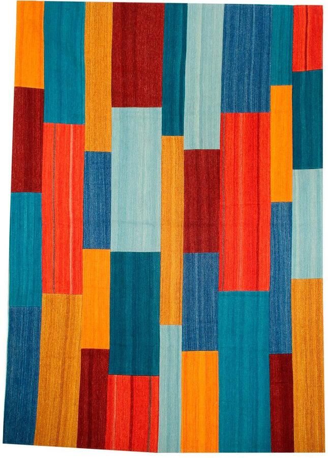Kayoom Vloerkleed Radical 335 Handgeweven jacquard kilim hoogwaardige materiaalcombinatie.