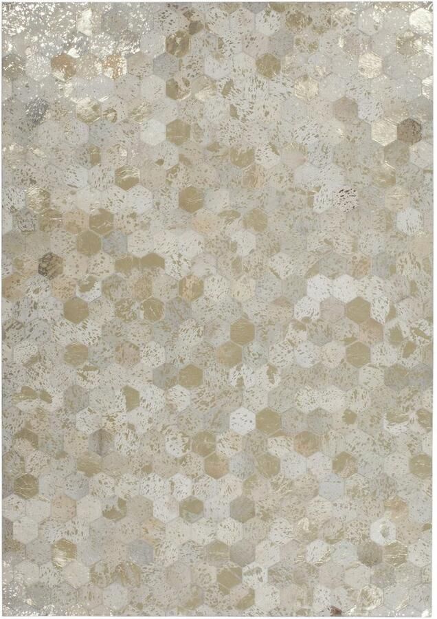 Kayoom Vloerkleed Spark 210 100% leer uniek pluisvrij geschikt voor allergieën & vloerverwarming