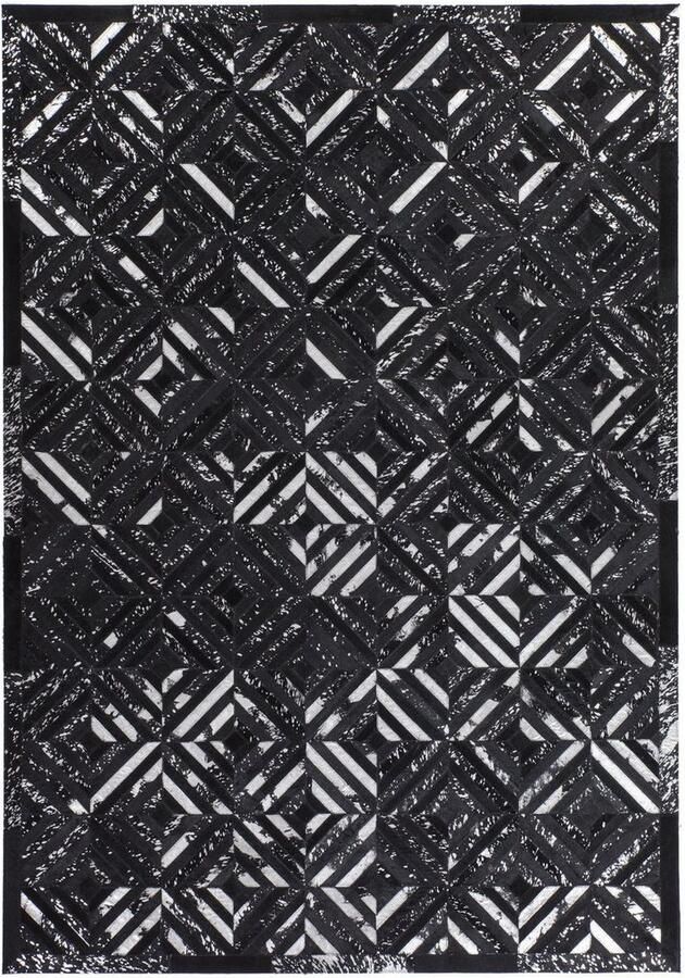 Kayoom Vloerkleed Spark 410 100% leer uniek pluisvrij geschikt voor allergieën & vloerverwarming