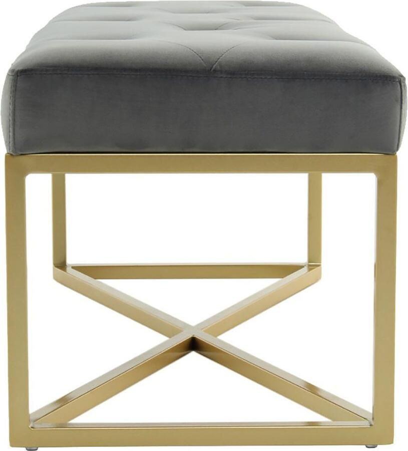 Kayoom Zitbank Diaz 125 Elegante uitstraling door goudkleurig frame biedt meerdere zitplaatsen (1 stuk)