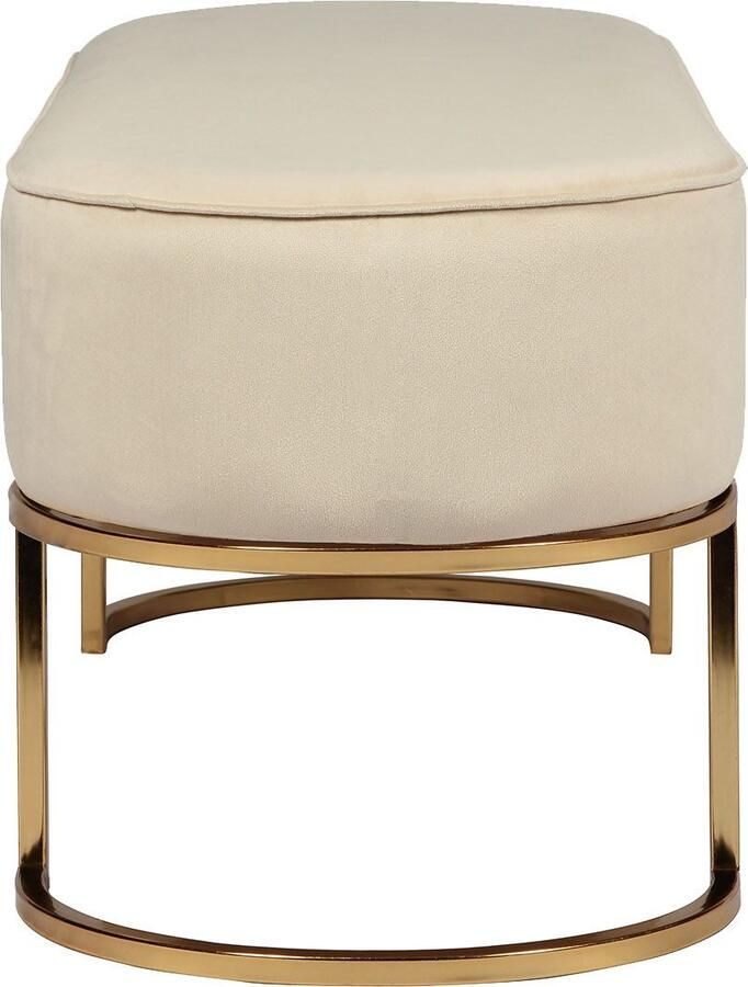 Kayoom Zitbank Pera 225 elegante uitstraling door goudkleurige frame comfortabele bekleding (1 stuk)