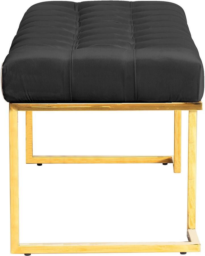 Kayoom Zitbank Rare 225 elegante uitstraling door goudkleurige frame fluwelen zacht gestikt met decoratieve knopen gezellig chique kussen (1 stuk)