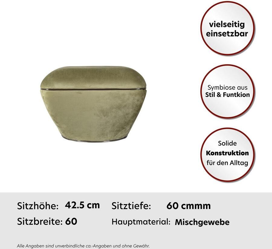 Kayoom Zithocker Kruk Contessa 125 veelzijdig inzetbare allrounder elegante vorm (1 stuk)