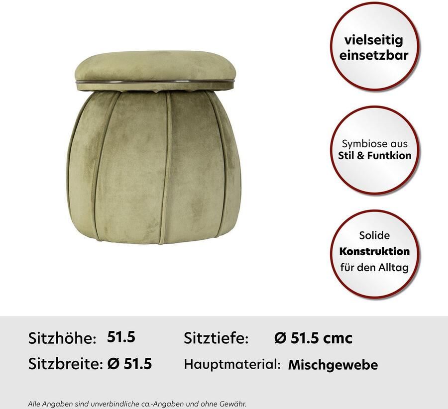 Kayoom Zithocker Kruk Corin extravagante vorm stijlvolle kleuren elegant gestikt voet (1 stuk)