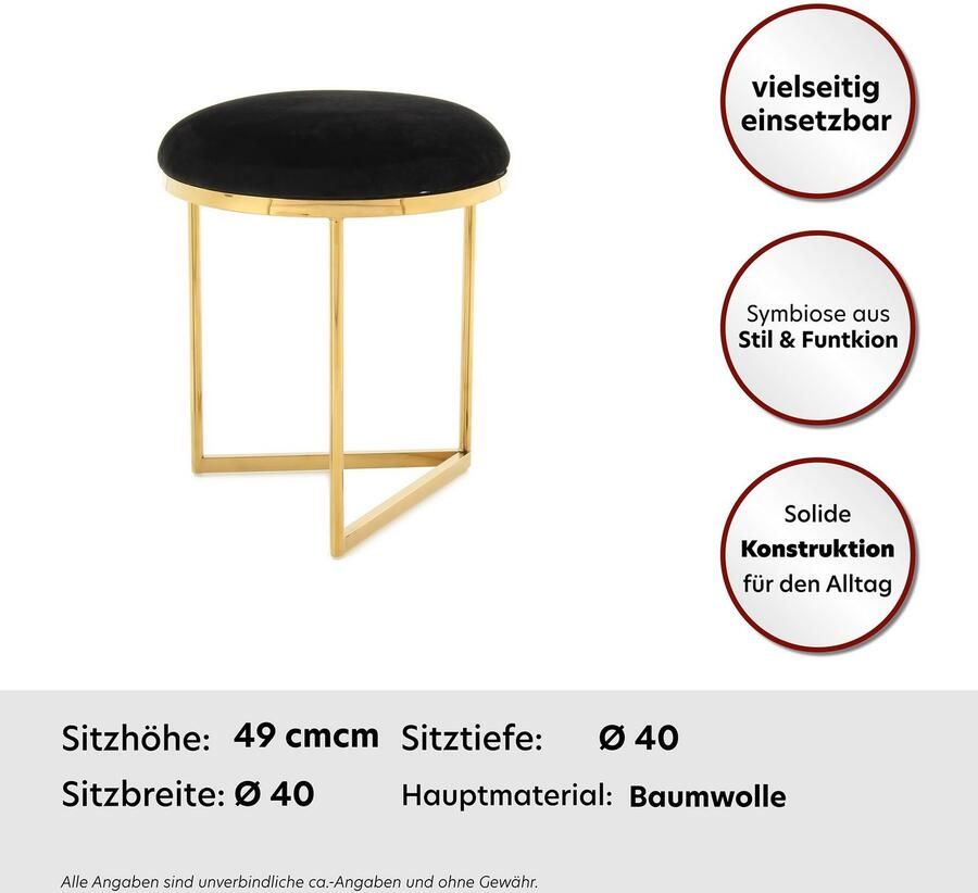 Kayoom Zithocker Kruk Wynona 325 in stijlvol ontwerp met driehoekige basisvorm (1 stuk)