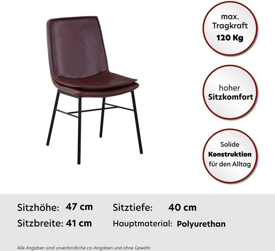 Kayoom Zithoek Stoel Brady 125 2-set en ijzeren voet onderhoudsvriendelijk comfortabel comfortabele zitervaring (set 2-delig)