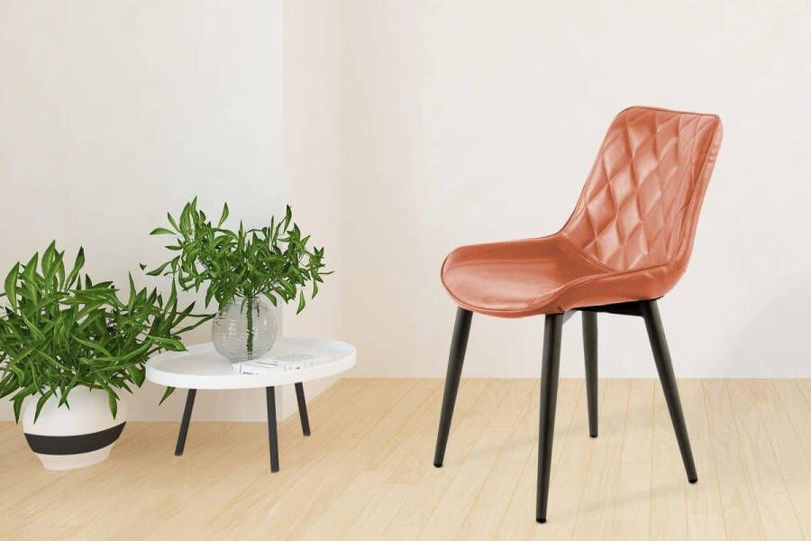 Kayoom Stoel Cecil 110 2-delige set moderne kleuren rugleuning met stijlvol stikpatroon