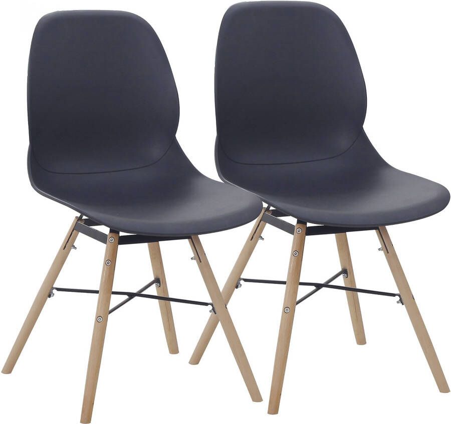 Kayoom Stoel met 4 poten Stoel Amy 110 2-delige set praktisch set comfortabele kunststofstoel (set 2 stuks)