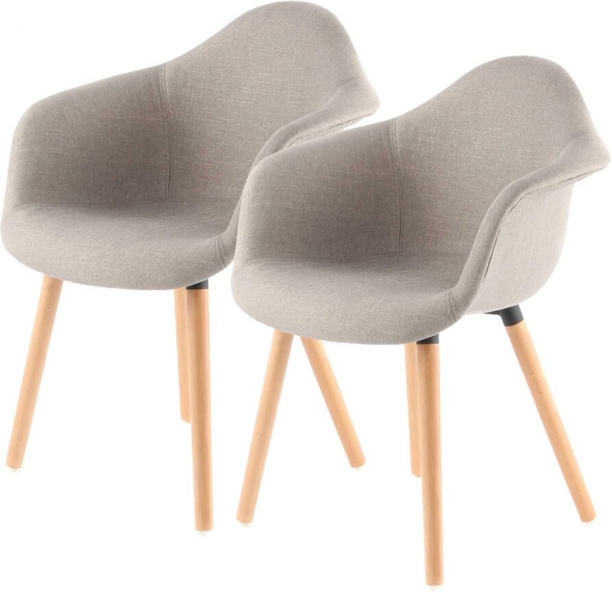 Kayoom Stoel Winston 325 2-delige set zachte zitting van schuim (set 2 stuks)