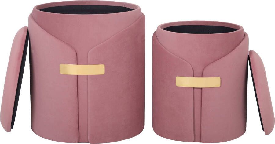 Kayoom Zithoek Hocker Forcet 125 set van 2 modern met bergruimte decoratief (set 2-delig)