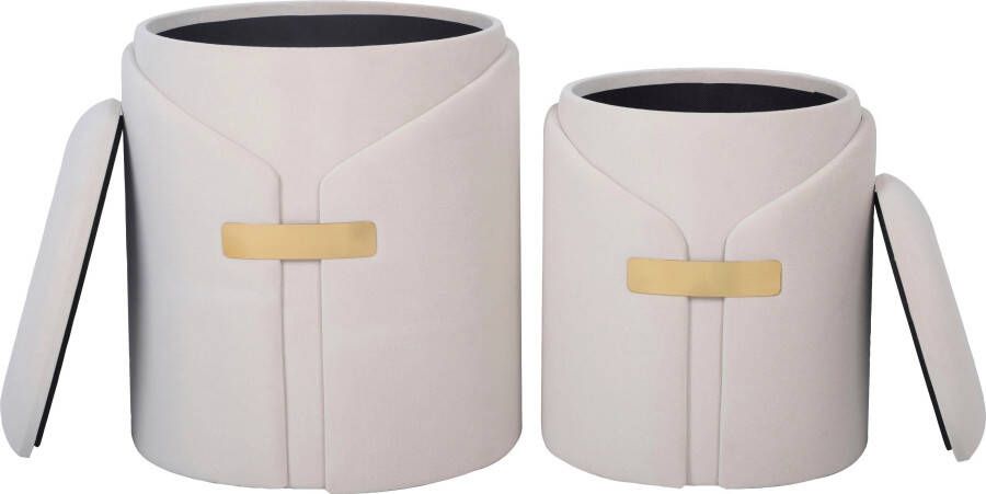 Kayoom Zithoek Hocker Forcet 125 set van 2 modern met bergruimte decoratief (set 2-delig)