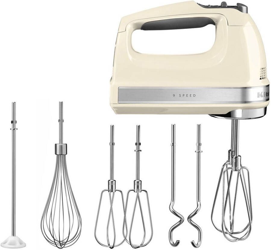 KitchenAid Handmixer 5KHM9212EAC ALMOND CREAM 9 niveaus