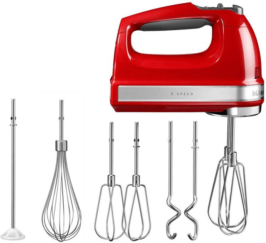 KitchenAid Handmixer 5KHM9212EER KEIZERROOD 9 niveaus