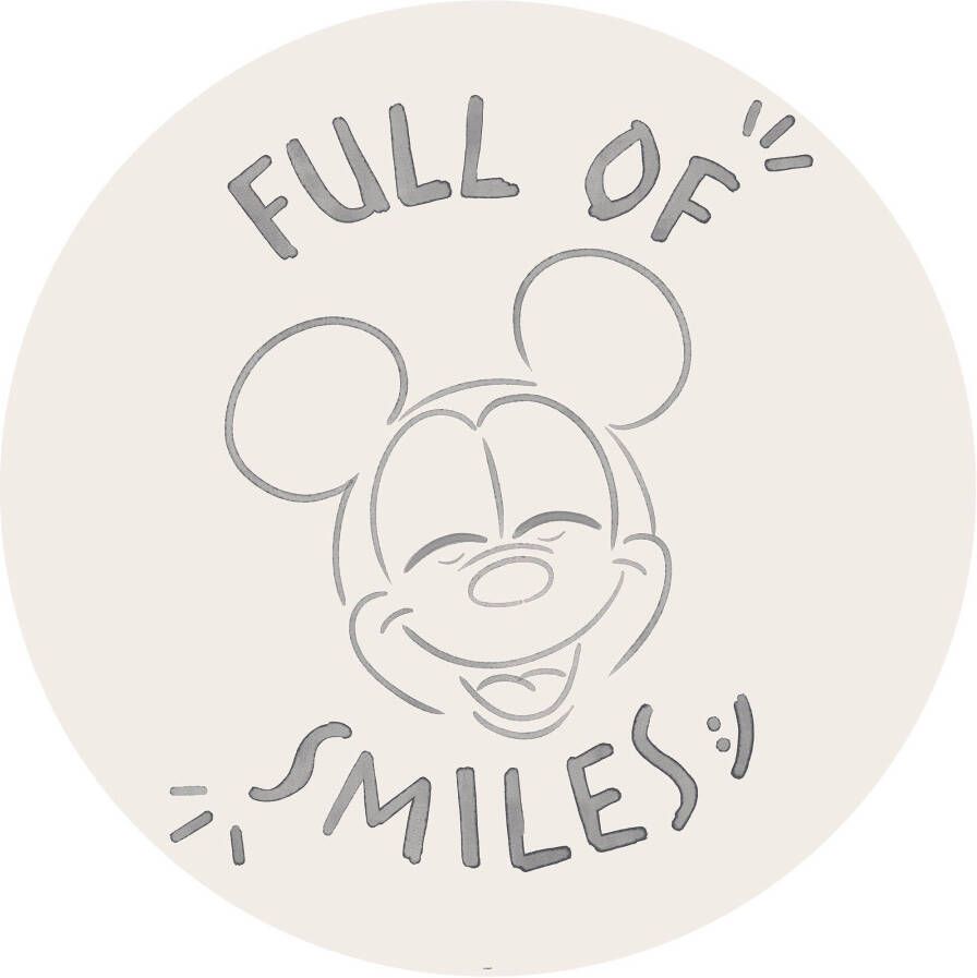 Komar Fotobehang Mickey Mouse Joke 125 x 125 cm (breedte x hoogte) rond en zelfklevend (1 stuk)