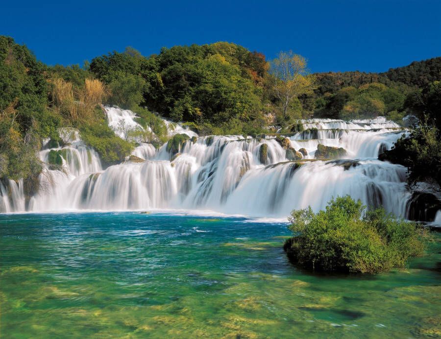 Komar Fotobehang Papier fotobehang Krka Falls Afmeting 368 x 254 cm (1 stuk)