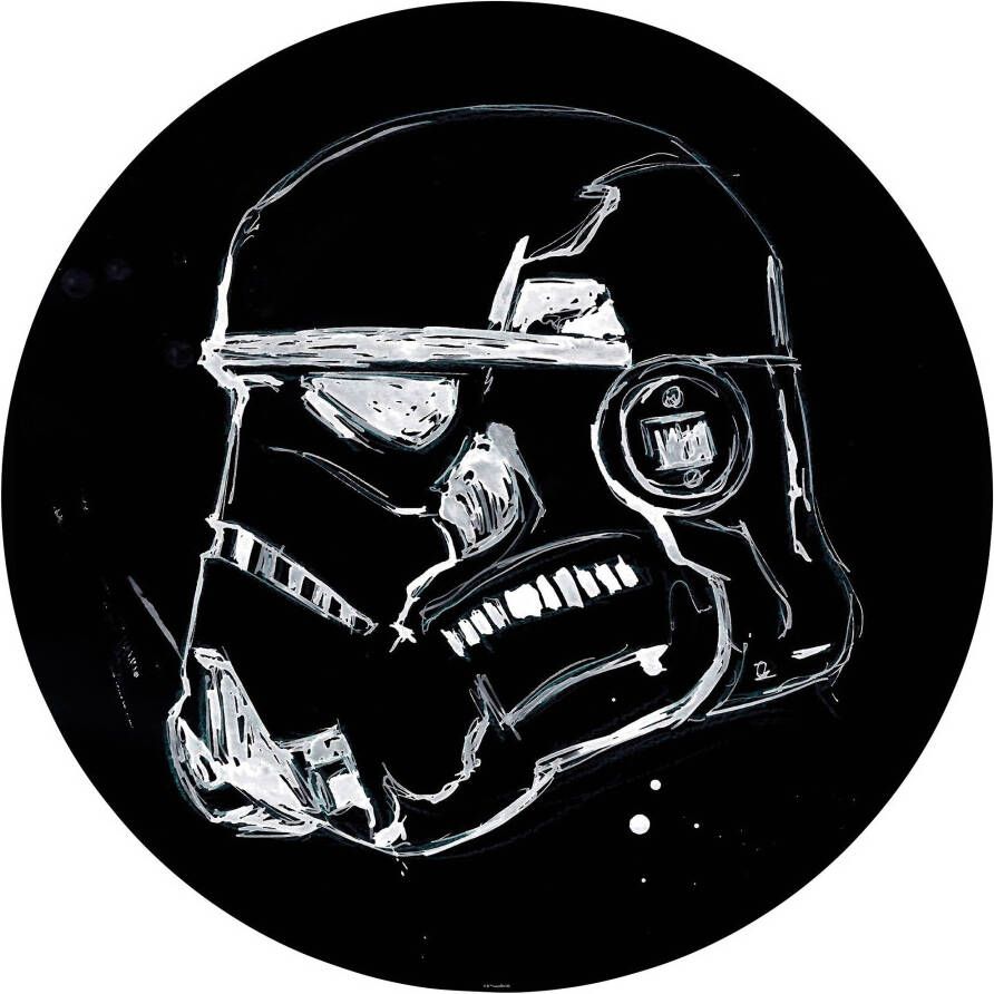 Komar Fotobehang Star Wars Ink Stormtrooper 125 x 125 cm (breedte x hoogte) rond en zelfklevend