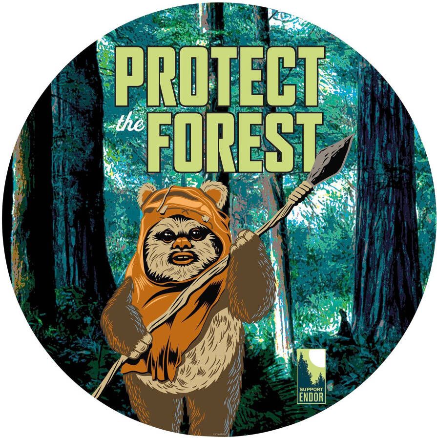 Komar Fotobehang Star Wars Protect the Forest 125 x 125 cm (breedte x hoogte) rond en zelfklevend