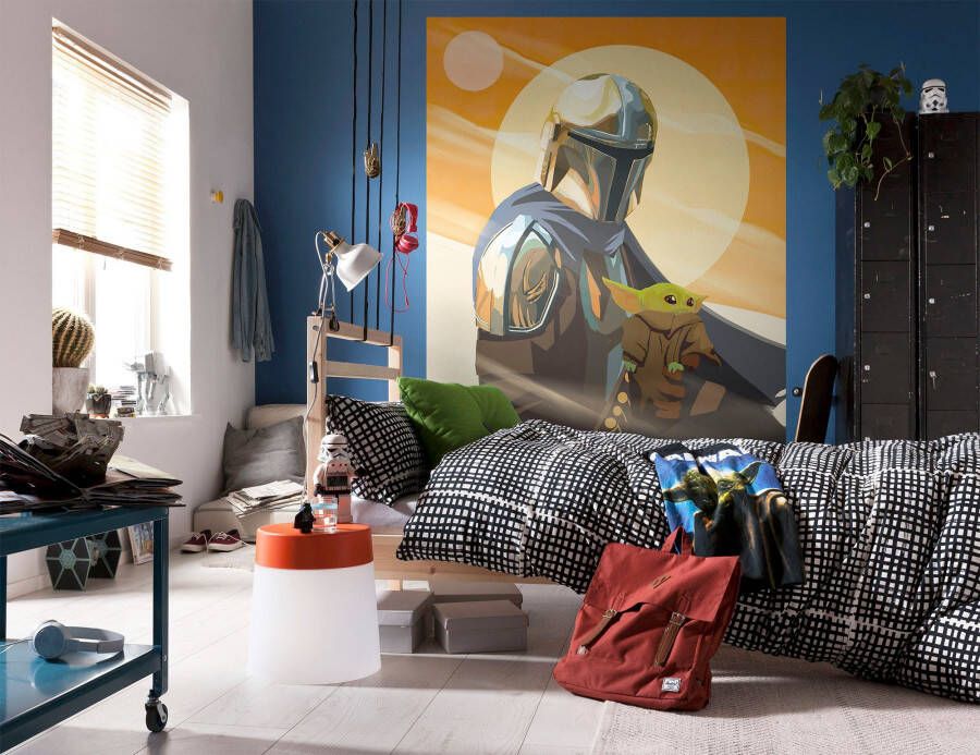 Komar Fotobehang Vlies fotobehang The Mandalorian Hunt for Grogu grootte 200 x 250 cm (1 stuk)