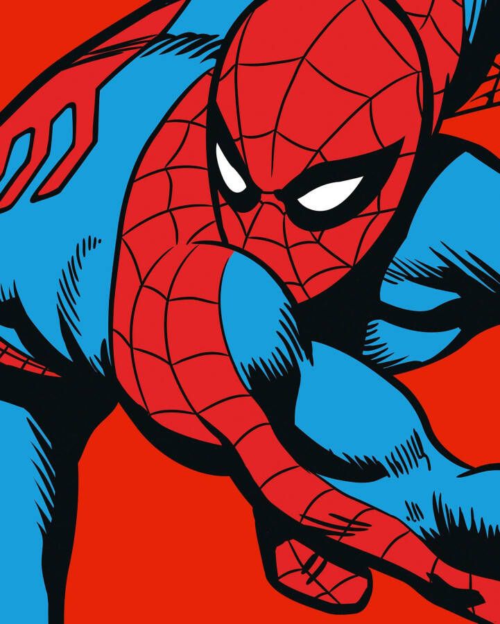 Komar Vliesbehang Marvel PowerUp Spider-Man Watchout 200 x 250 cm (breedte x hoogte) (1 stuk)