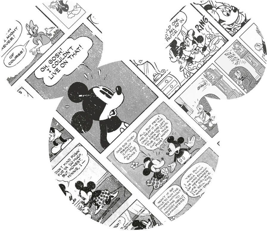 Komar Vliesbehang Mickey Head Comic Cartoon 125 x 125 cm (breedte x hoogte) rond en zelfklevend (1 stuk)