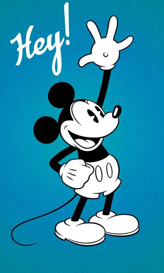 Komar Vliesbehang Mickey Hey 120x200 cm (breedte x hoogte) vliesbehang 100 cm baanbreedte (1 stuk)