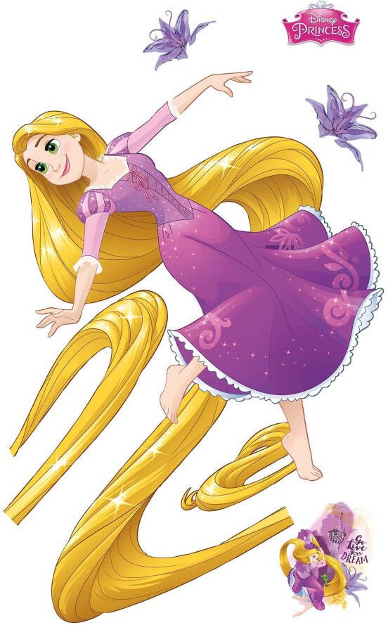 Disney Muursticker Rapunzel Lila Paars En Geel 127 X 200 Cm 612436