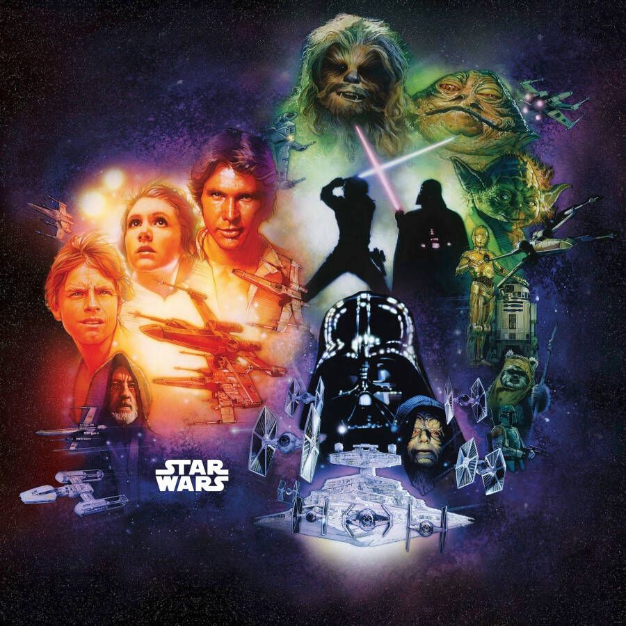 Komar Vliesbehang Star Wars Classic Poster Collage 250x250 cm (breedte x hoogte) (set)