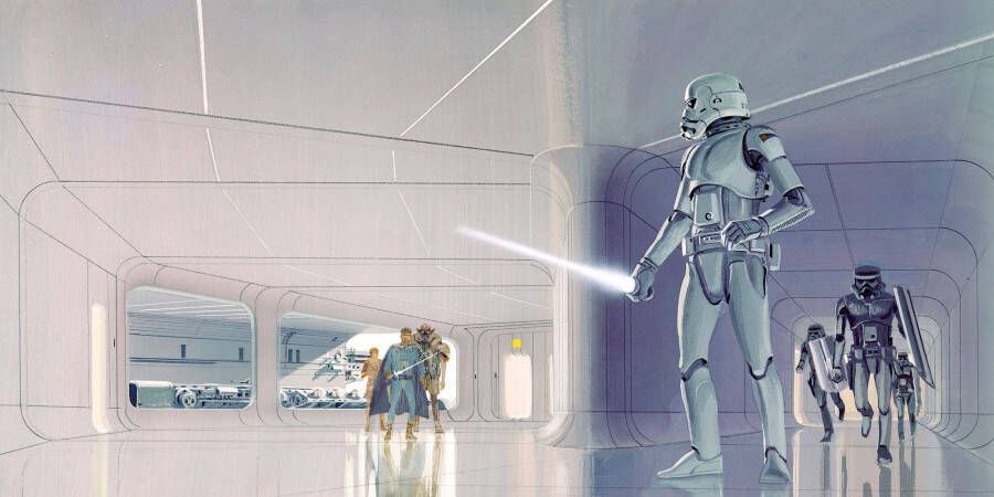 Komar Vliesbehang Star Wars Classic RMQ Stormtrooper Hallway 500x250 cm (breedte x hoogte) (set)