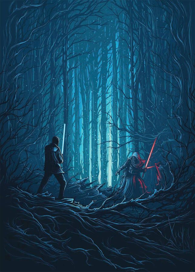 Komar Star Wars Wood Fight Vlies Fotobehang 200x280cm 4-banen