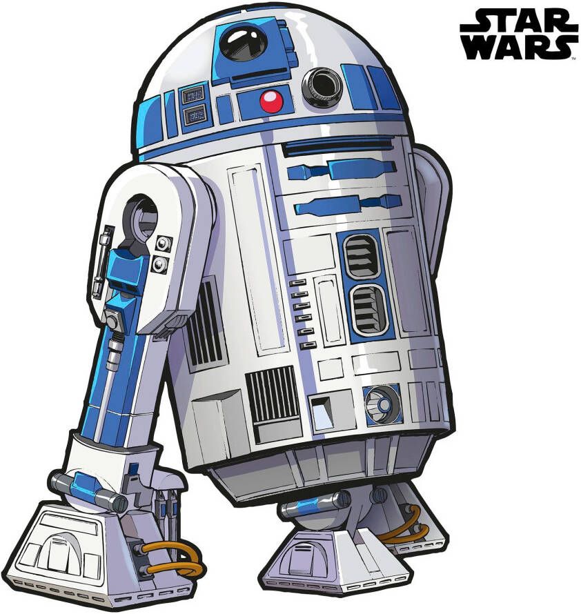 Disney Muursticker Star Wars R2d2 Xxl Grijs En Blauw 127 X 120 Cm 612427