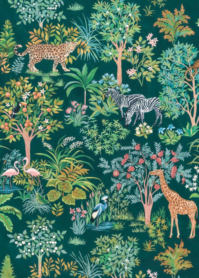 Komar Vliesbehang Vliestapete Happy Jungle 200x280 cm (breedte x hoogte)