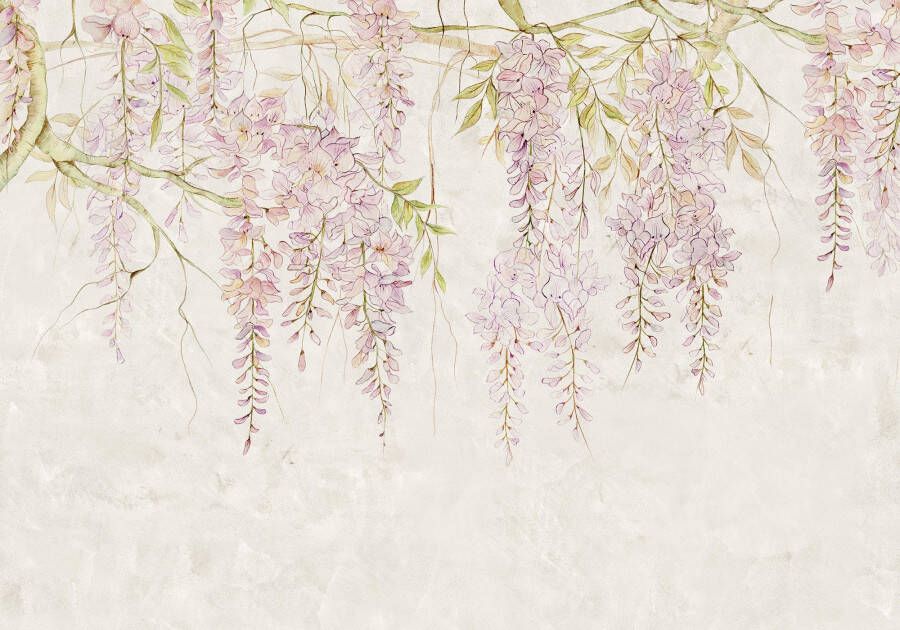 Komar Vliesbehang Wisteria 400x280 cm (breedte x hoogte) vliesbehang 100 cm baanbreedte (1 stuk)