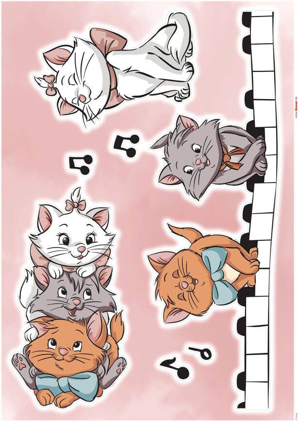 Komar Wandfolie Aristocats Kittens (7 stuks)
