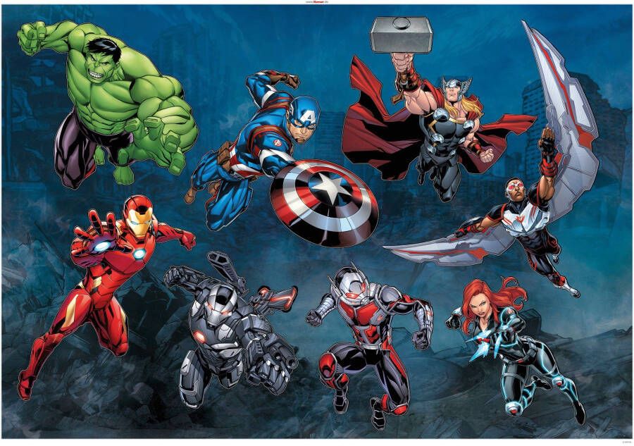 Komar Wandfolie Avengers Action (8 stuks)